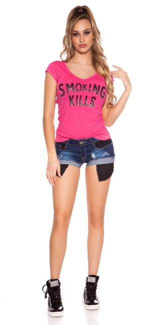 t-shirt smoking kills fuchsiaroze